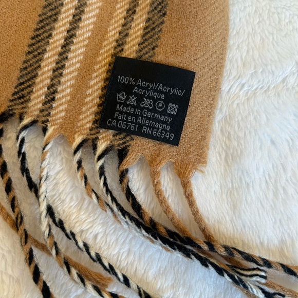 Classic Tan Plaid Scarf - Picture 2 of 3